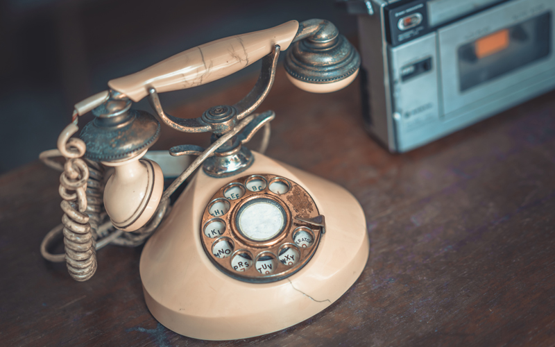 Old desk telephone